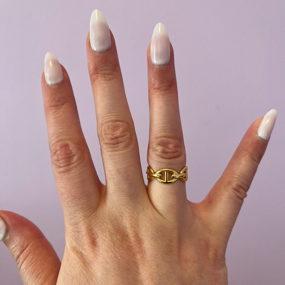 Gold Geometric Ring